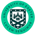 The green and white University of Exeter logo.